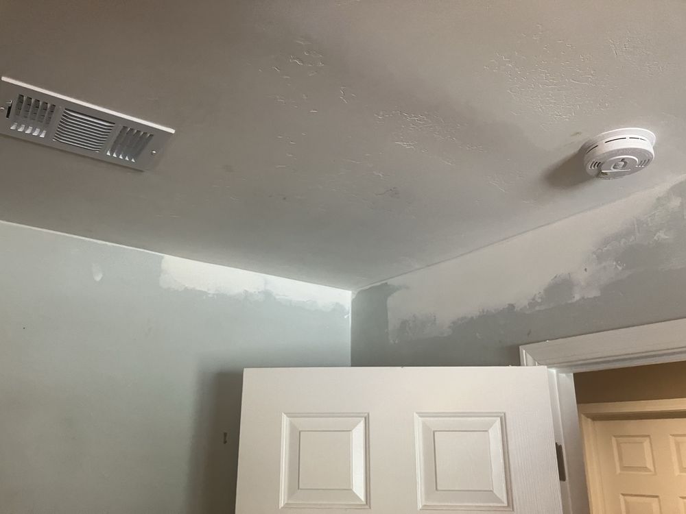 Smooth finished ceiling after popcorn removal