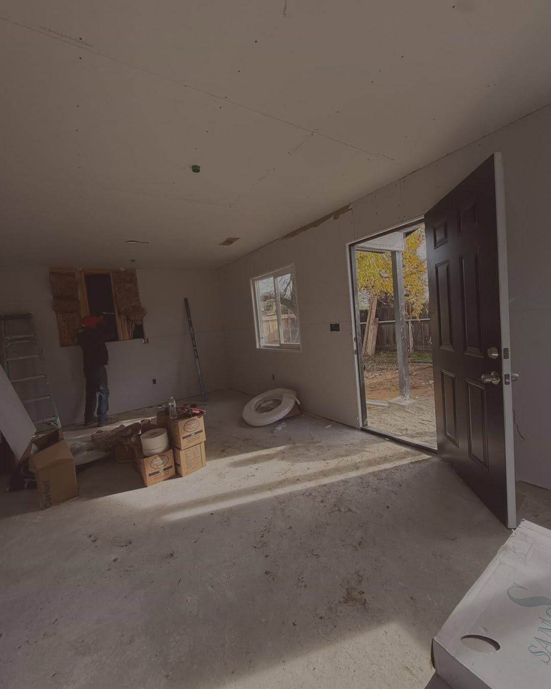 Room with smooth, paint-ready drywall finish